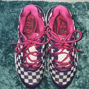 Zoot Solana 2 Checkered Pink and Purple Athletic Shoes Size 6